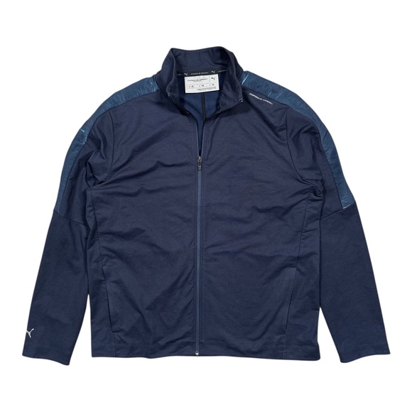 Puma x Porsche Design T7 Navy Blue Full Zip Track Jacket Mens XL - Picture 1 of 13